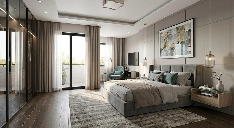 Modern bedroom decor